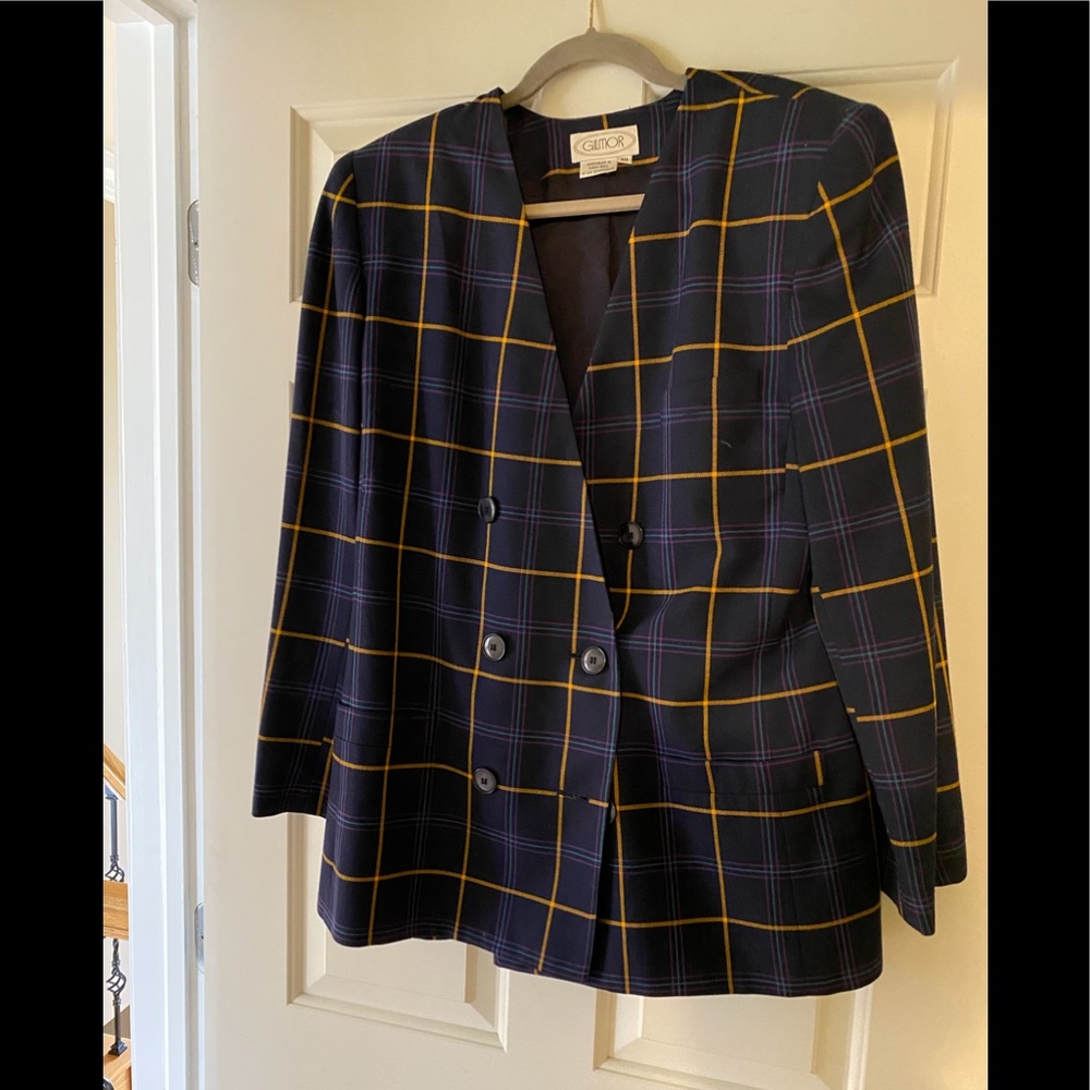 Blue Blazer with multi color stripes